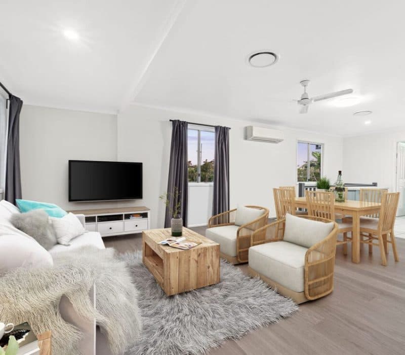 Bright coastal-styled living room